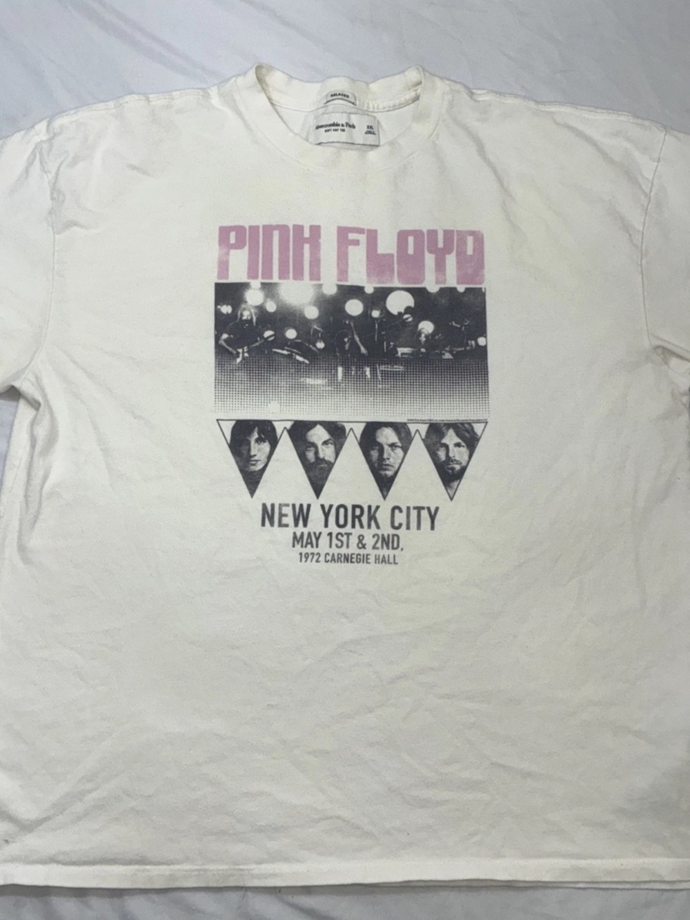 Abercrombie & Fitch White Pink Floyd New York City Graphic Tee